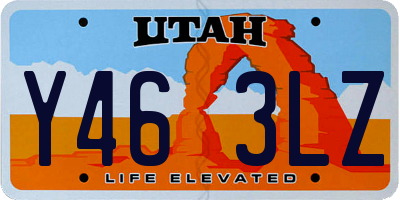 UT license plate Y463LZ