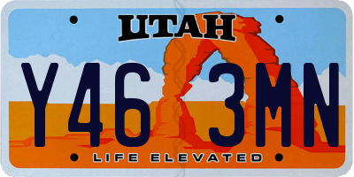 UT license plate Y463MN