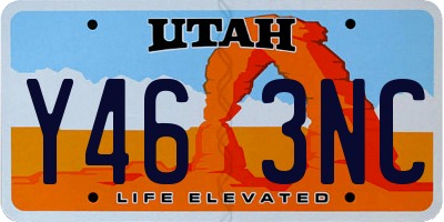 UT license plate Y463NC