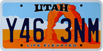 UT license plate Y463NM