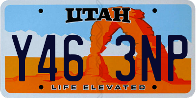 UT license plate Y463NP