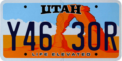 UT license plate Y463OR
