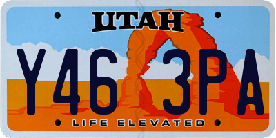 UT license plate Y463PA