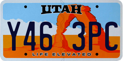 UT license plate Y463PC
