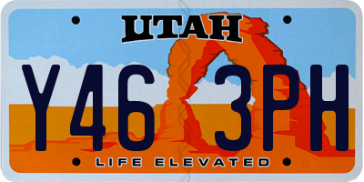 UT license plate Y463PH