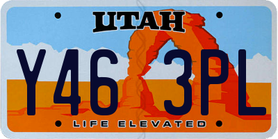 UT license plate Y463PL