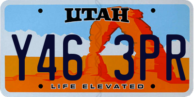 UT license plate Y463PR