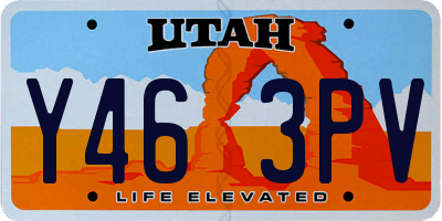 UT license plate Y463PV