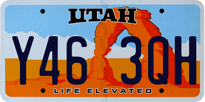 UT license plate Y463QH