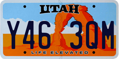 UT license plate Y463QM