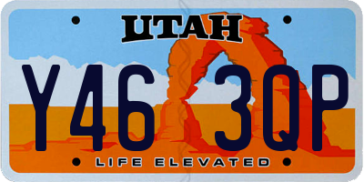 UT license plate Y463QP