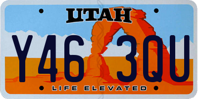 UT license plate Y463QU