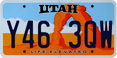 UT license plate Y463QW