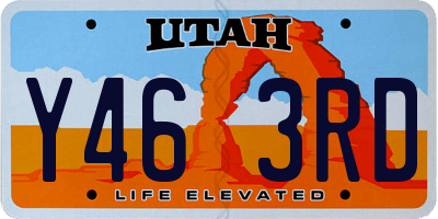 UT license plate Y463RD