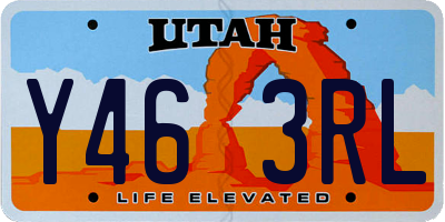 UT license plate Y463RL