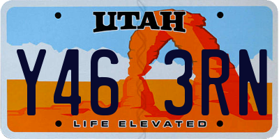UT license plate Y463RN