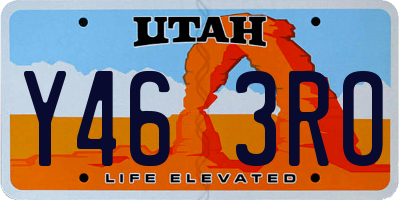 UT license plate Y463RO