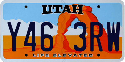 UT license plate Y463RW