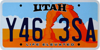 UT license plate Y463SA