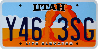 UT license plate Y463SG