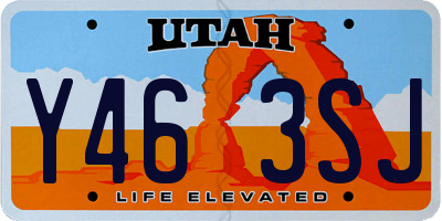 UT license plate Y463SJ