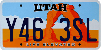 UT license plate Y463SL