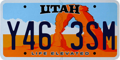 UT license plate Y463SM