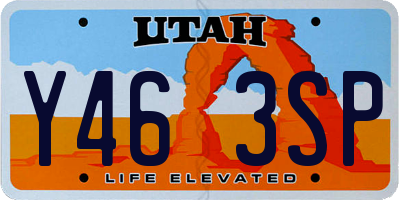 UT license plate Y463SP