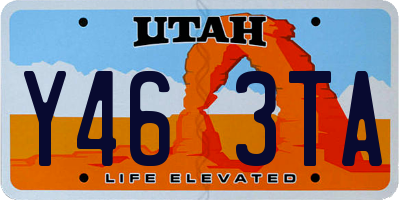 UT license plate Y463TA