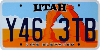 UT license plate Y463TB