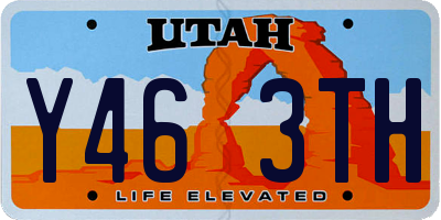 UT license plate Y463TH