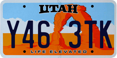 UT license plate Y463TK