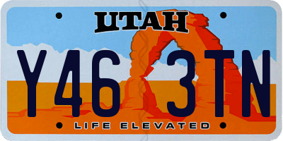 UT license plate Y463TN