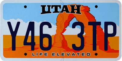 UT license plate Y463TP