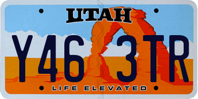 UT license plate Y463TR