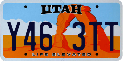 UT license plate Y463TT