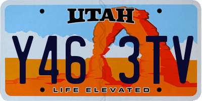 UT license plate Y463TV