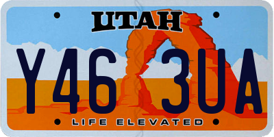 UT license plate Y463UA