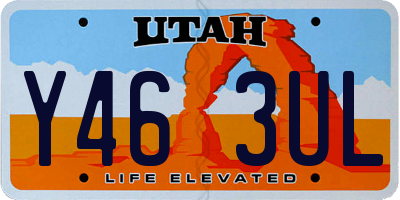 UT license plate Y463UL