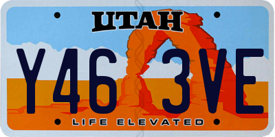UT license plate Y463VE