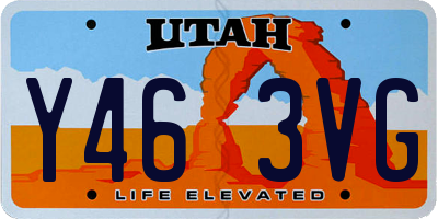 UT license plate Y463VG