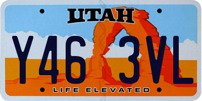 UT license plate Y463VL