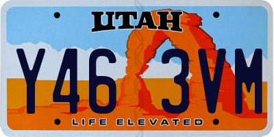 UT license plate Y463VM