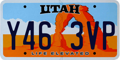 UT license plate Y463VP