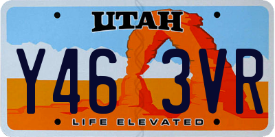 UT license plate Y463VR