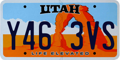 UT license plate Y463VS