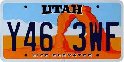 UT license plate Y463WF