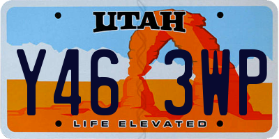 UT license plate Y463WP