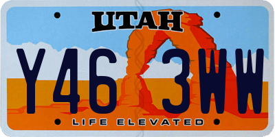 UT license plate Y463WW