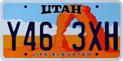 UT license plate Y463XH